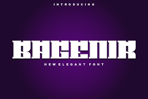 Bagenir - Font, a Serif Font by artchiles_design