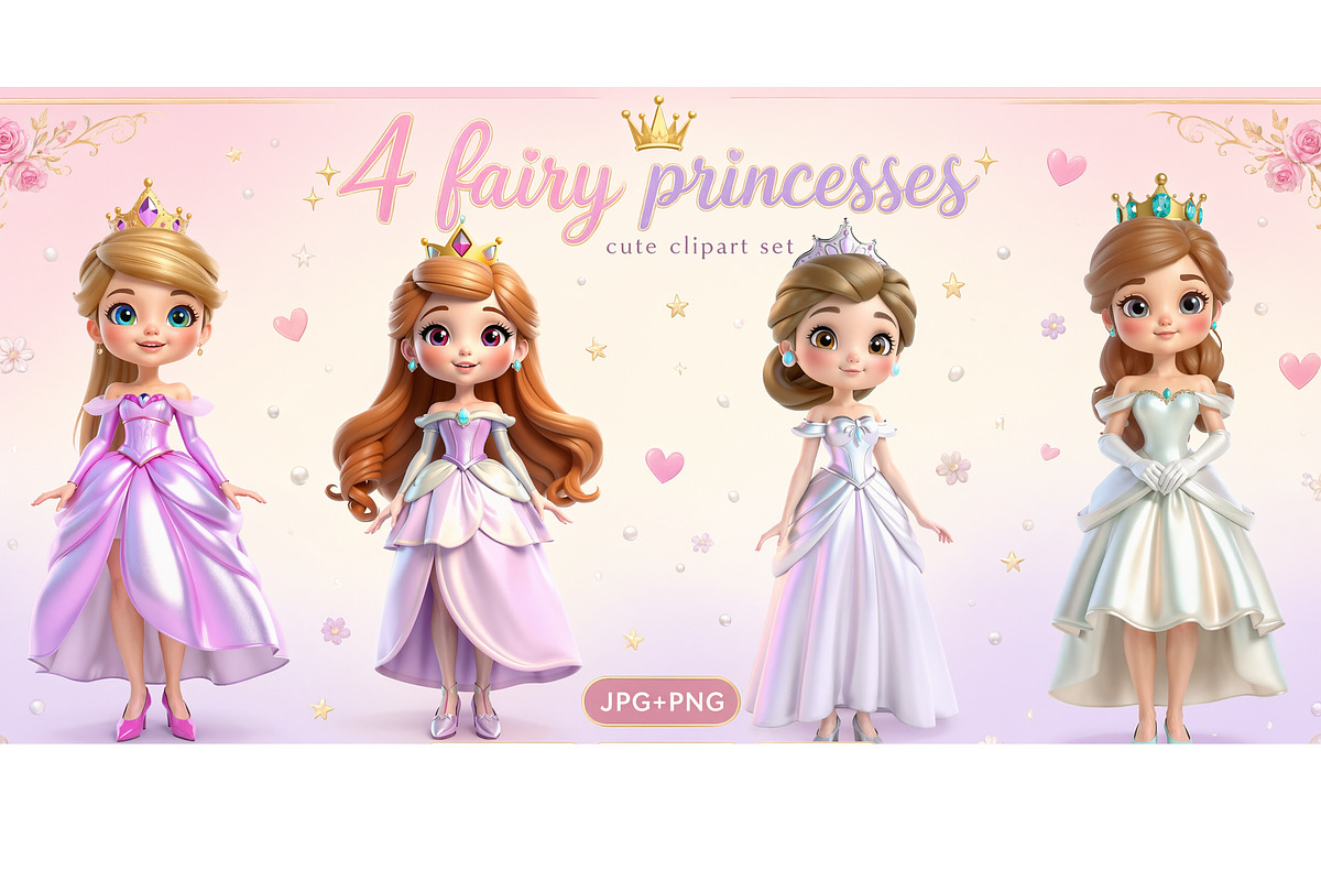 Fairy princesses set, a Person Illustration by Bunny's Little Shop (Photo 1 of 3)
