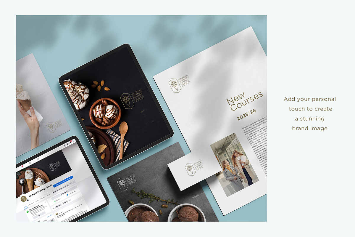 Luxury Ice Cream Kit, a Branding & Logo Template by volume 1 visual design (Photo 17 of 20)