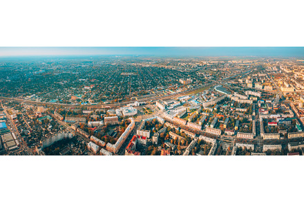 Aerial view of Homiel cityscape in, an Architecture Photo by Our Amazing World