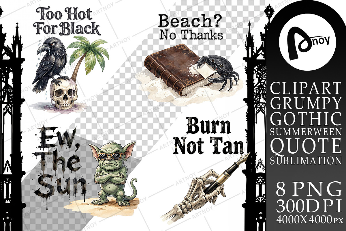 Summerween Goth Sublimation, a Seasonal Illustration by Artnoy (Photo 12 of 18)