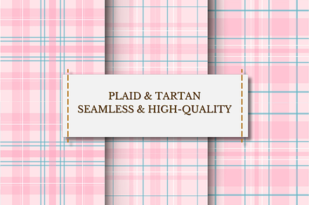 Pink Plaid Tartan Pattern, a Pattern Graphic by wind mill