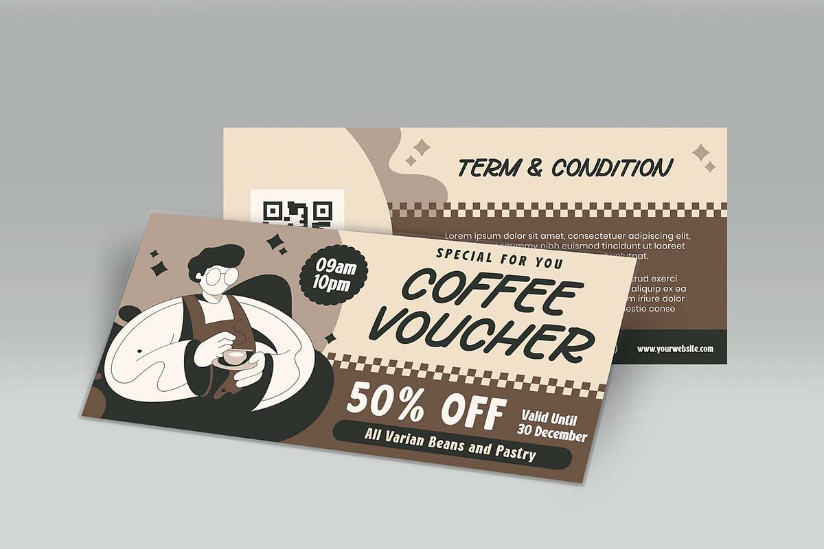 Coffee Voucher, a Print Template by Rasiorise Studio (Photo 3 of 5)