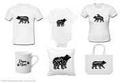 Mama bear, floral pattern vector set, an Animal Illustration by Illustree (Thumbnail 5 of 5)