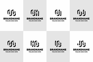 Letters BG GB BH HB BI IB BJ JB Logo