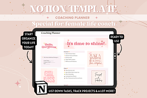 Notion Coaching Planner Template