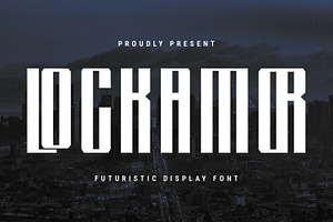 Lockamor Futuristic Display Font, a Sans Serif Font by Maulana Creative