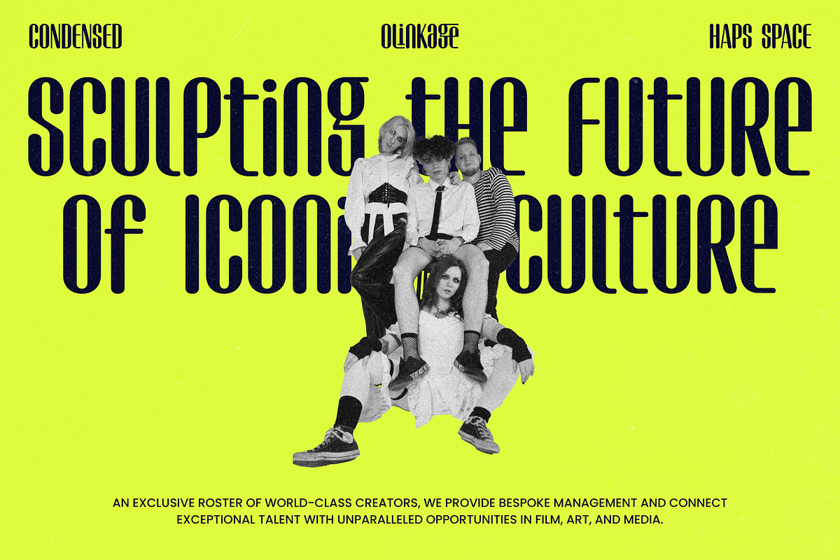 Olinkage – Modern Condensed Display, a Sans Serif Font by Haps Space (Photo 7 of 16)