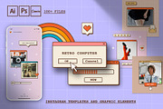 Retro Computer - Instagram Templates, a Social Media Template by millering (Thumbnail 1 of 13)