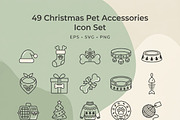 49 Christmas Pet Accessories Icons, an Outline Icon by adenpinkstore (Thumbnail 1 of 23)