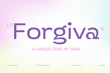 UT Forgiva - A Unique Display Sans