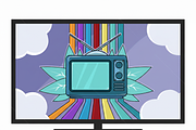 retro television vector illustration, a Decorative Illustration by zyxroun shop (Thumbnail 2 of 3)