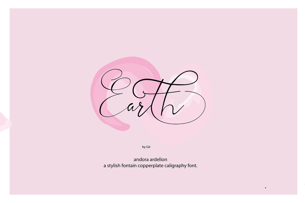 Andora Ardelion - copperplate font, a Script Font by Gittype (Photo 3 of 11)