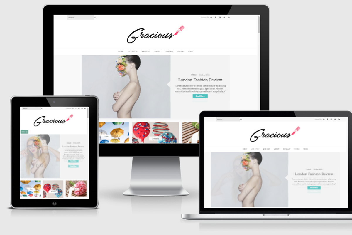 Gracious Blogger Templates, a Websites & App Template by Yo..! Templates
