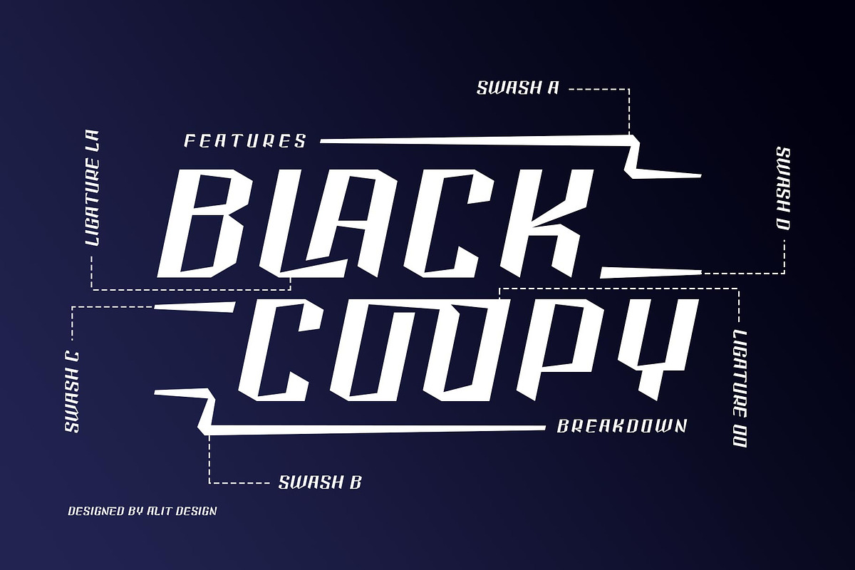 Black Coopy Typeface, a Script Font by alit design (Photo 7 of 16)