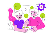 4 Intergenerational Bonding, a Person Illustration by denayunebgt (Thumbnail 4 of 4)