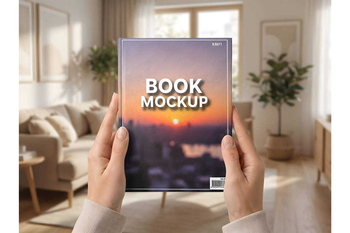8.5x11 hardcover book mockup, an Advertising Mockup by Rami's Mockups (Photo 2 of 3)