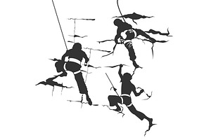 Siluetu climbing