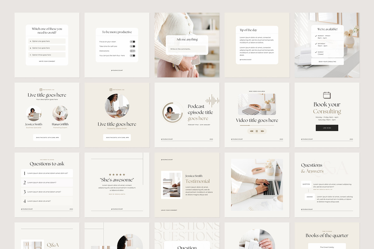 Minimal Instagram Template for Canva