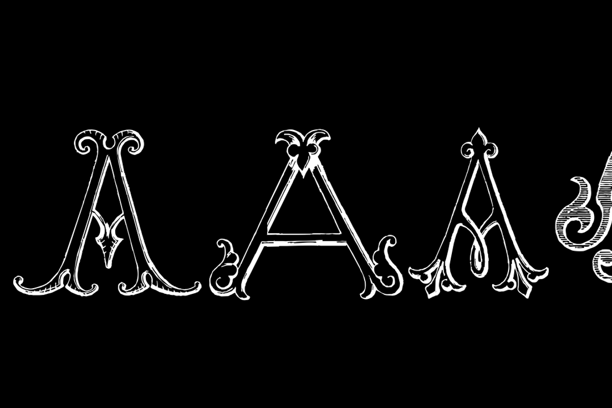 Victorian Alphabets PACK 19 FONTS !!, a Blackletter Font by Intellecta Design (Photo 17 of 48)