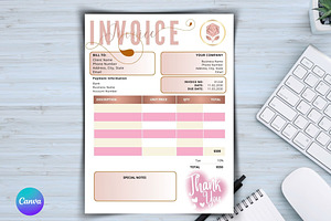 Editable Invoice Template Canva, a Templates & Theme by iloveTemplate