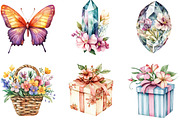 Watercolor Dark Blooms Clipart, an Illustration by Designking (Thumbnail 3 of 5)