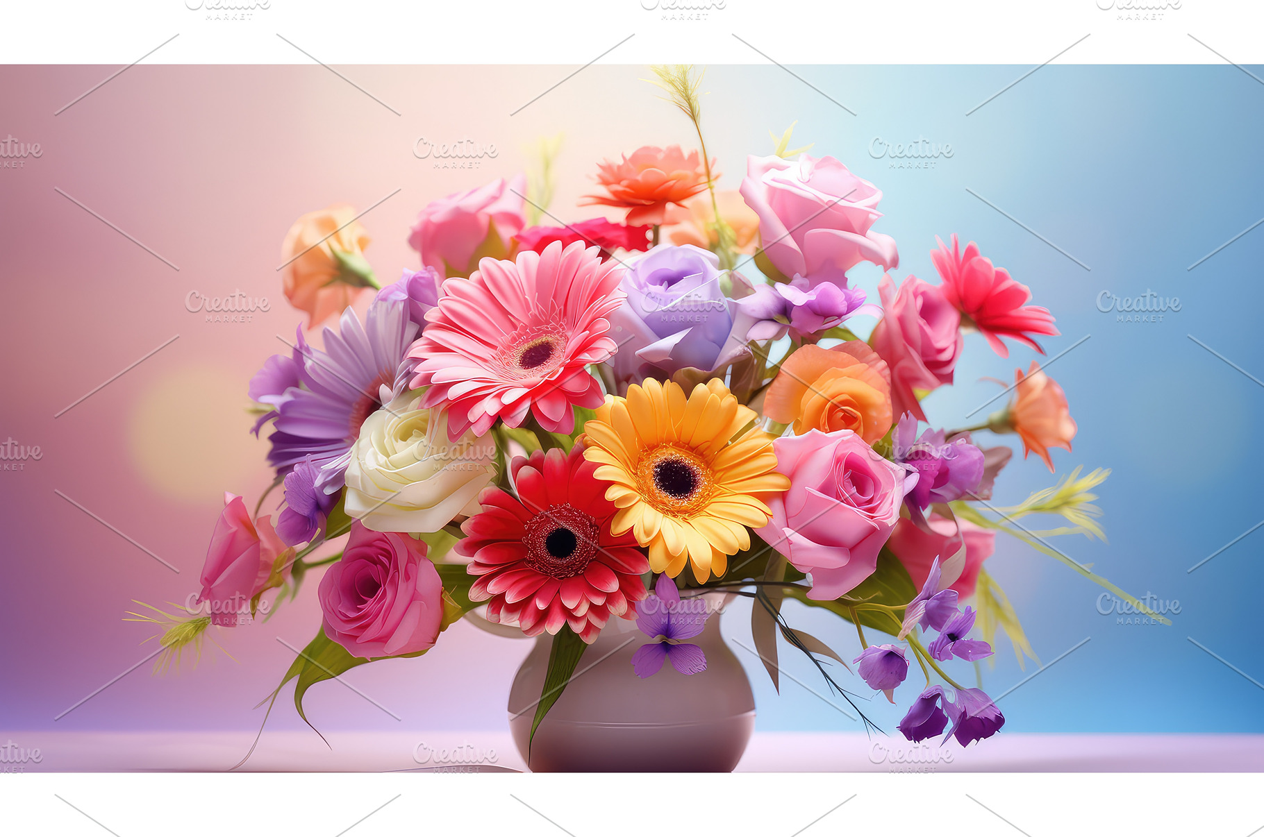 arrangement bouquet flower, a Nature Photo by pikepicture