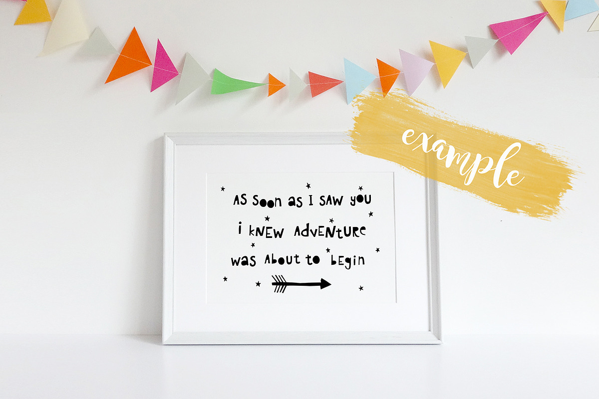 White Frame Landscape with Bunting, a Print Template by YOYO Photo (Photo 2 of 2)