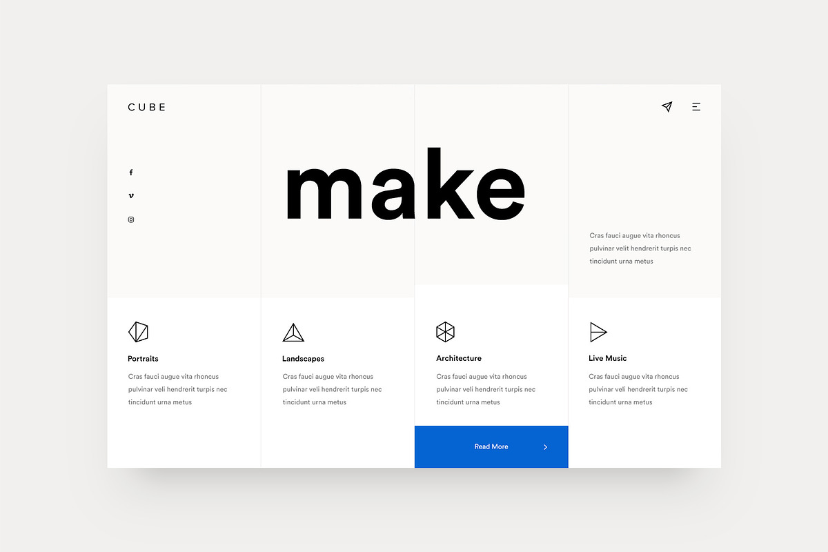 Cube — Photography Landing Page, a Landing Page Template by artemmashirov (Photo 2 of 3)
