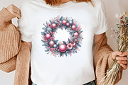 Silver Pink Christmas Clipart, an Illustration by Canvas Craft (Thumbnail 6 of 7)