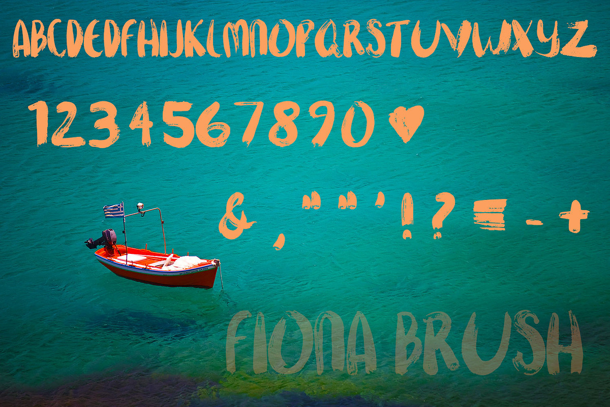 Fiona Brush, A Hand-Painted Font preview 3