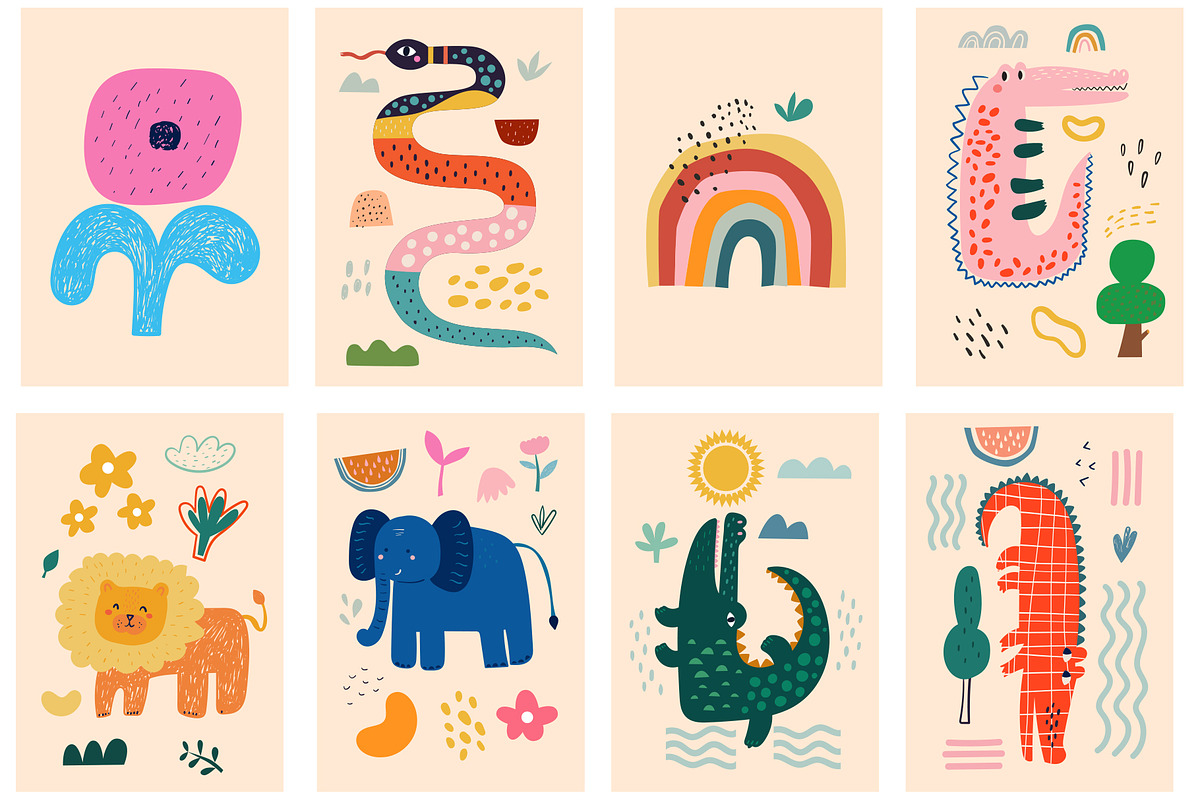 Cute baby crocodiles illustrations, an Animal Illustration by MoleskoStudio (Photo 16 of 23)