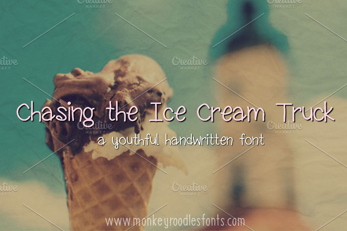 Chasing the Ice Cream Truck-handfont