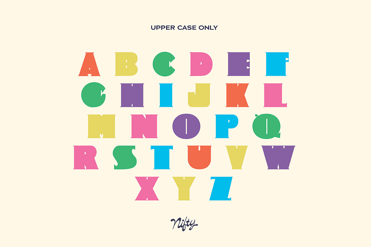 CHONKY - Display Font - By Nifty, a Font by NikkiDunn (Photo 2 of 5)