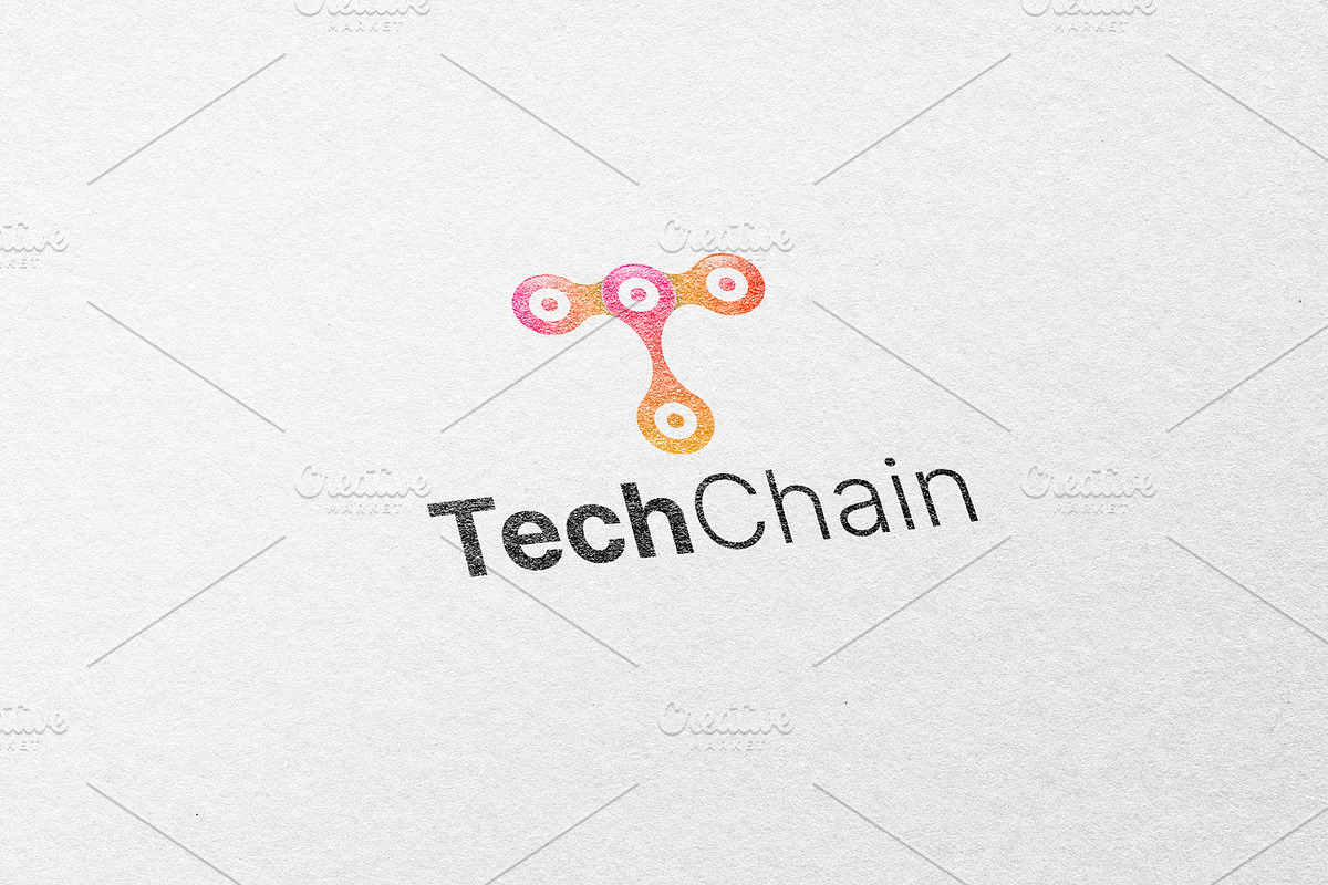 Letter T - Tech Chain Logo Template, a Branding & Logo Template by Graplick (Photo 2 of 2)