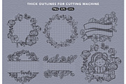 laurel wreath SVG, flower border, a Graphic by hanacrochetdesign (Thumbnail 1 of 11)