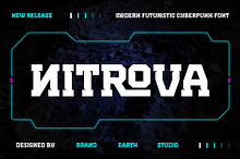 Nitrova - Futuristic Cyberpunk Font