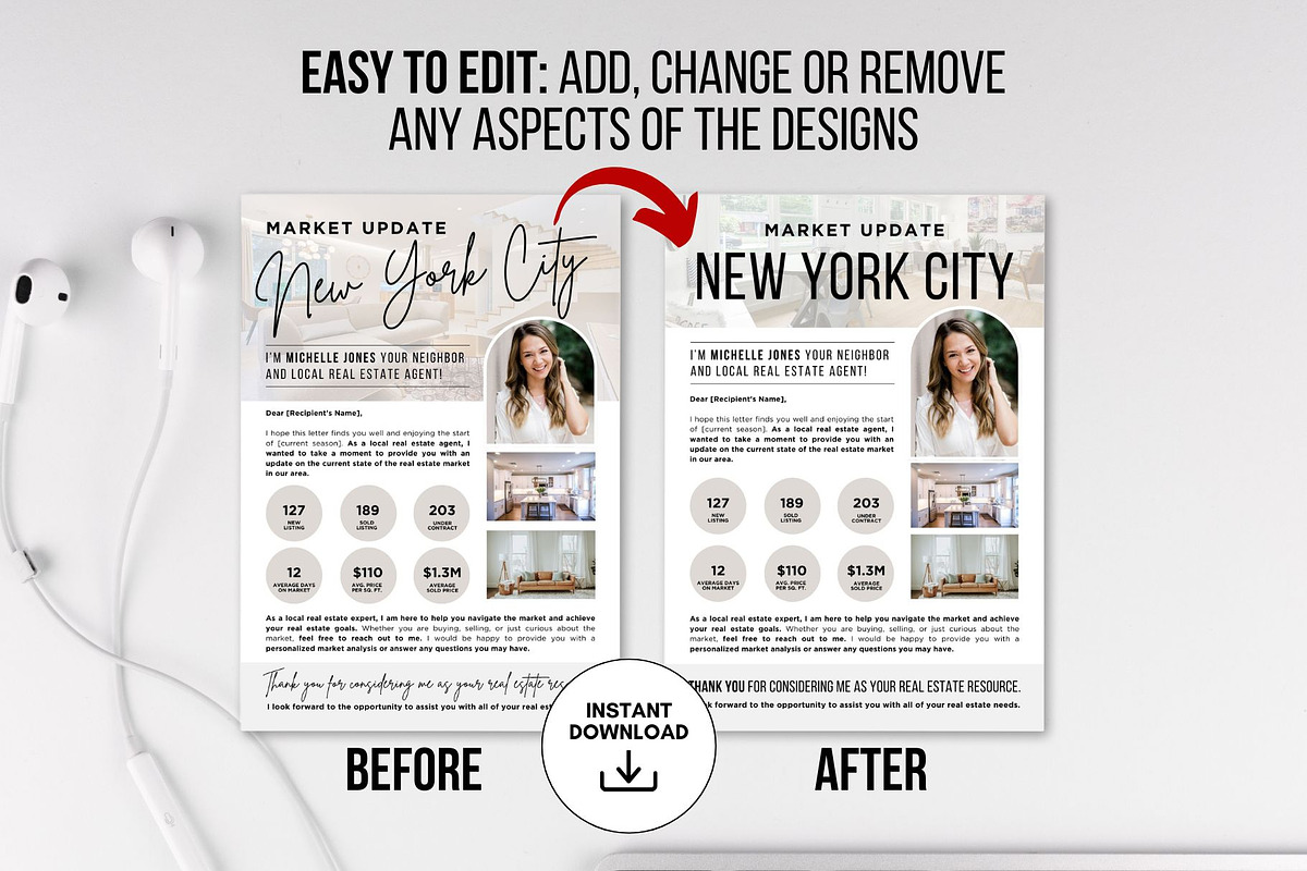 Real Estate Prospecting Letters, a Flyer Template by CreativeVinesStore (Photo 7 of 8)