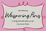 Whispering Pines Handwritten Script, a Script Font by Letterhend Studio (Thumbnail 1 of 9)
