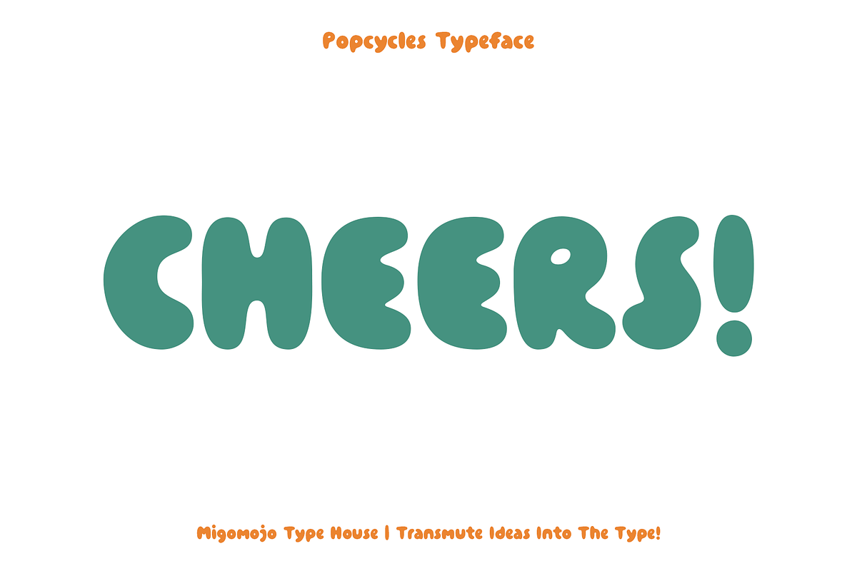 Popcycles Display Font, a Handwritten Font by Migomojo Type House (Photo 12 of 12)