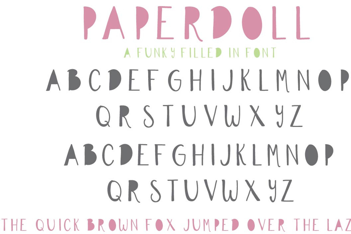 Paper Doll Handlettered Typeface preview 2