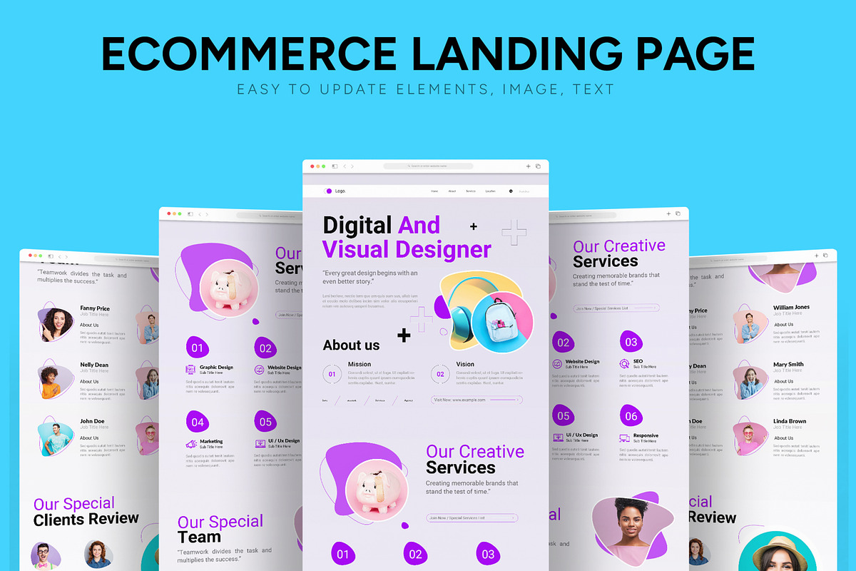 Agency Landing Page Layout, a Landing Page Template by CreativeShaper (Photo 1 of 6)