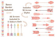 Vintage Girls Tribal Arrow Clipart, an Illustration by Amanda Ilkov (Thumbnail 2 of 4)