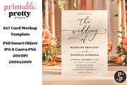 Romantic Wedding Card Mockup PSD, a Product Mockup by Printable Pretty Studio (Thumbnail 8 of 10)