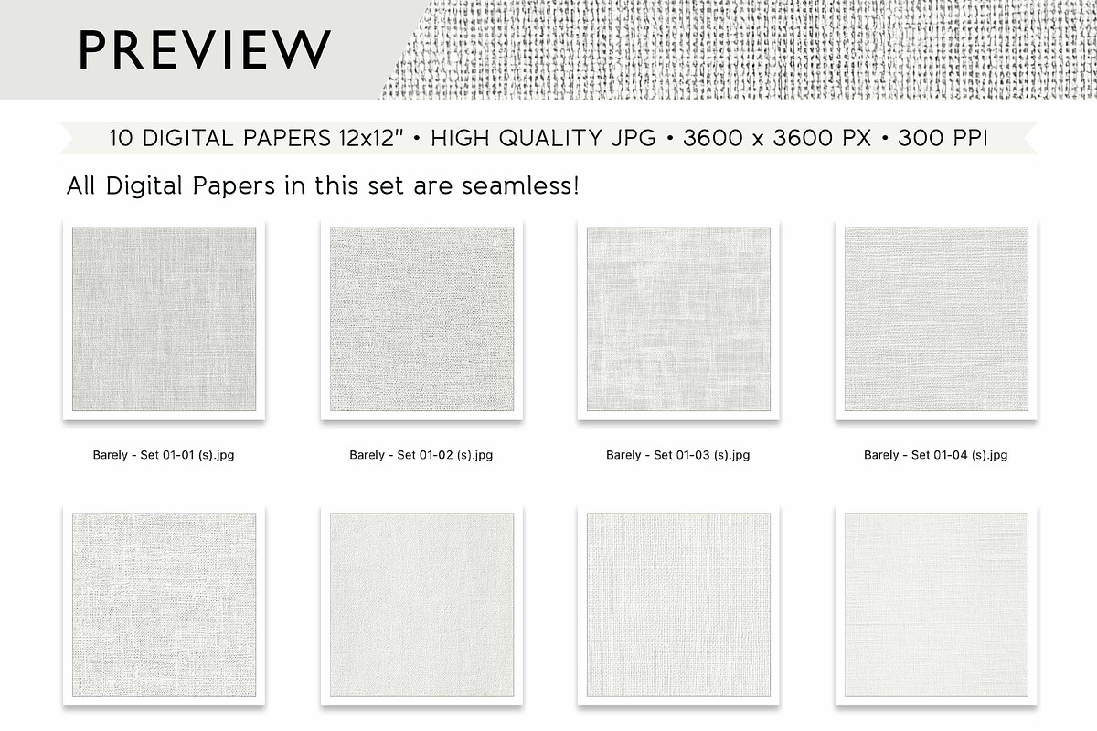 Warm White Linen & Cotton Textures, a Texture Graphic by Maishop (Photo 4 of 4)
