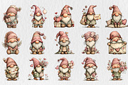 Quirky Valentine Day Gnome Clipart, a Seasonal Illustration by Rose Art (Thumbnail 2 of 7)