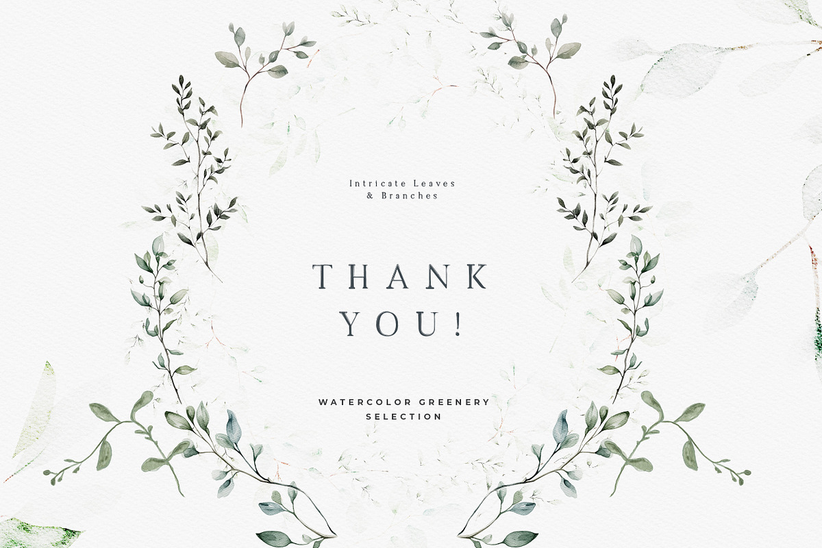 Modern Watercolor Greenery & Wreaths, a Decorative Illustration by Laras Wonderland (Photo 12 of 12)