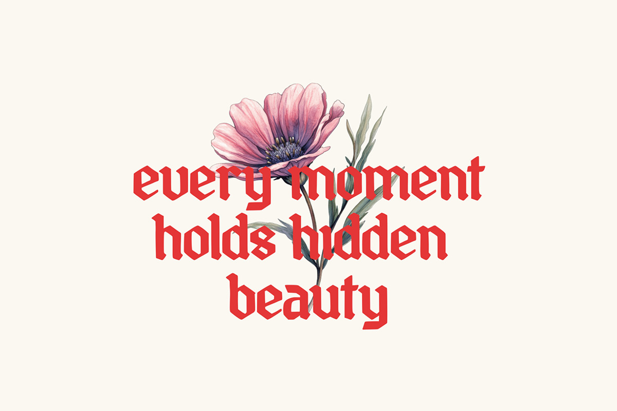 Sorgath – Blackletter Typeface, a Blackletter Font by MERCI STUDIO (Photo 6 of 8)