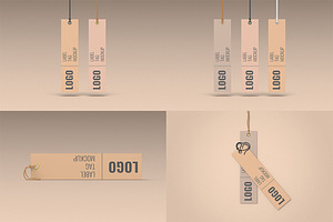 Rectangle Clothing Label Tag Mockup