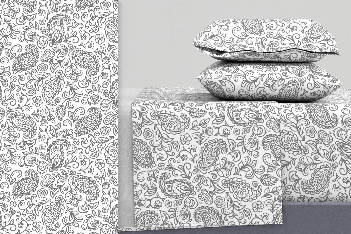 Paisley design pattern set, a Pattern Graphic by Viaireshop (Photo 2 of 7)